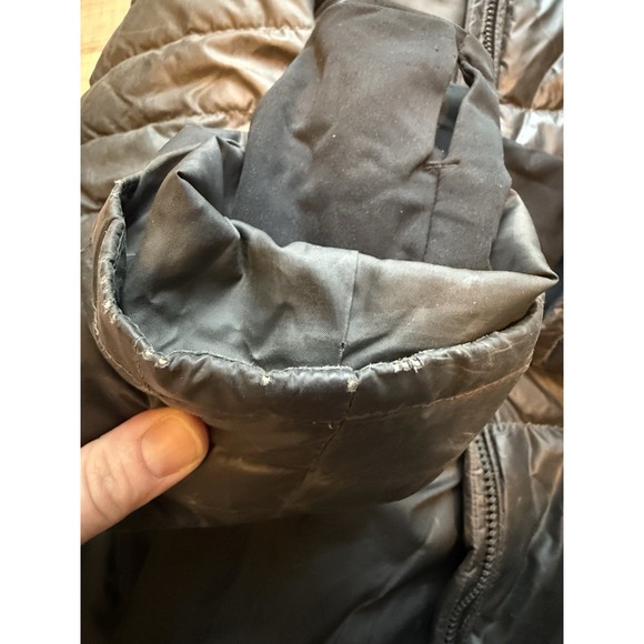 Lole Women's Dark Grey Down Puffer Jacket Hooded Size Medium Full Zip Winter - Picture 16 of 16